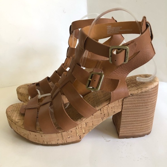 KORK-EASE Women's Camille Leather Strappy Platform Chunky Heel Sandal Size 10M - Picture 5 of 15